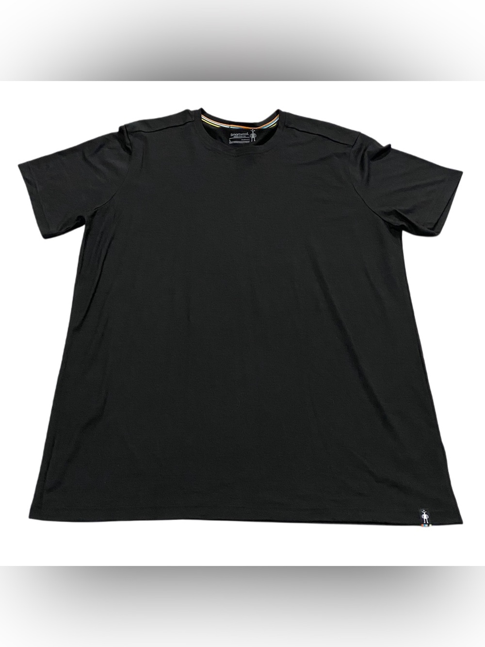Smartwool Mens Large T Shirt Merino Sport 150 Wool Blend Base Layer Black